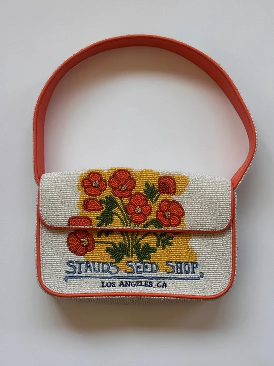 Staud California Poppy Beaded Bag - Picture 1 of 5
